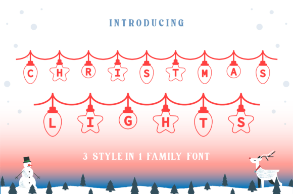 Bunting Christmas Light: A Festive Display Font for Handmade Products