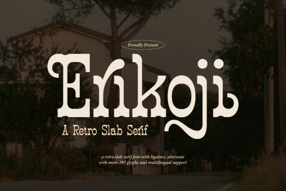 Erikoji: Retro Slab Serif Font for Digital Design