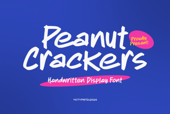 Peanut Crackers: A Handwritten Display Font for Editorial Charm