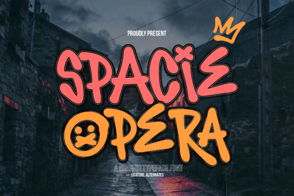 Spacie Opera: A Graffiti Display Font for Digital Design